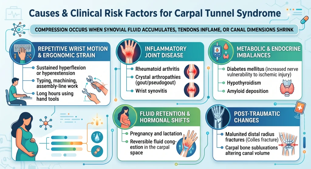 Cause of Carpal Tunnel Syndrome Expert Orthopaedic Care in Vadodara | Ortho Care Hospital